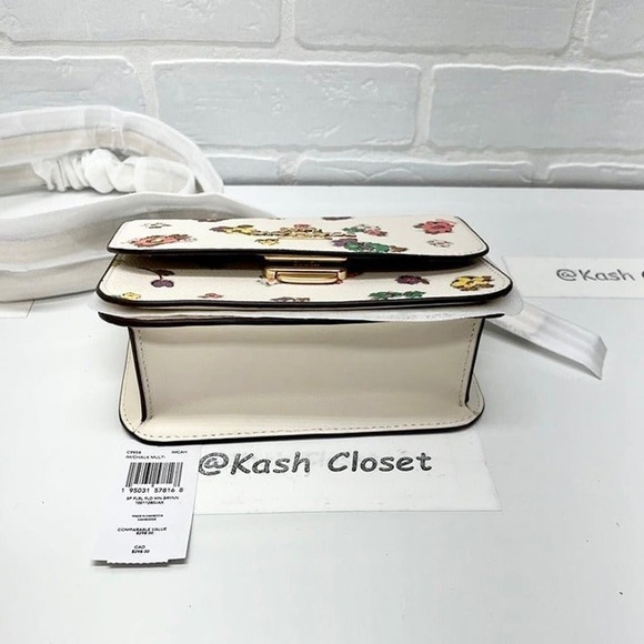 Coach Mini Brynn Crossbody With Spaced Floral Field Print Gold Chalk Multi - Picture 10 of 12